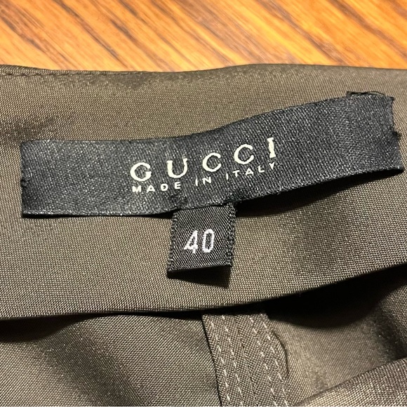 Vintage GUCCI khaki pencil skirt size 40 - Picture 9 of 12